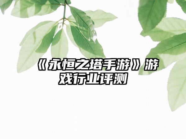 《永恒之塔手游》游戏行业评测
