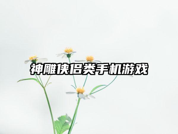 神雕侠侣类手机游戏