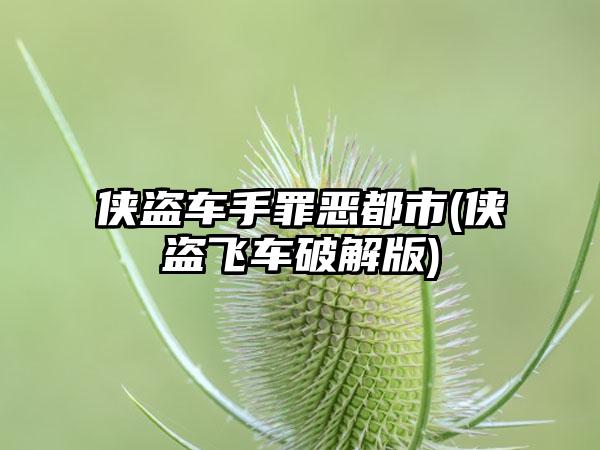 侠盗车手罪恶都市(侠盗飞车破解版)