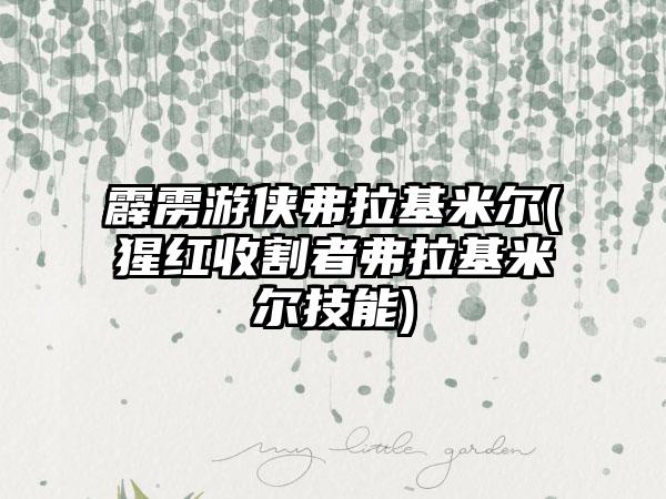 霹雳游侠弗拉基米尔(猩红收割者弗拉基米尔技能)