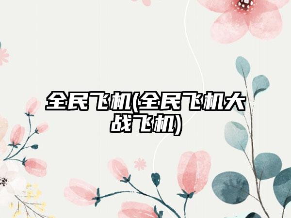 全民飞机(全民飞机大战飞机)