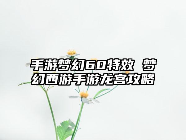手游梦幻60特效 梦幻西游手游龙宫攻略