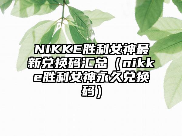 NIKKE胜利女神最新兑换码汇总（nikke胜利女神永久兑换码）