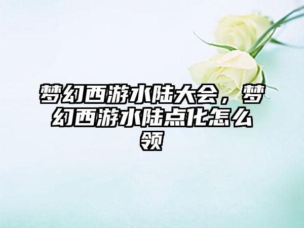 梦幻西游水陆大会，梦幻西游水陆点化怎么领