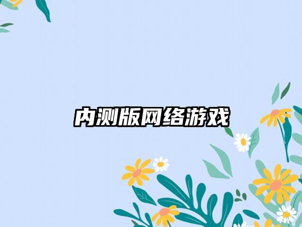 内测版网络游戏