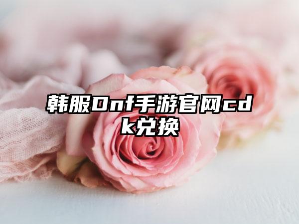 韩服Dnf手游官网cdk兑换