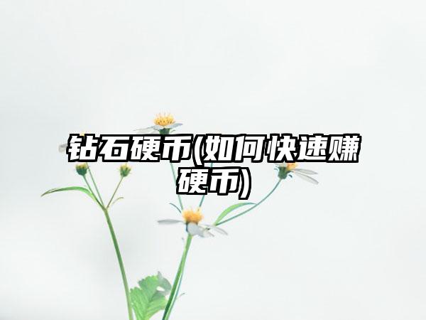 钻石硬币(如何快速赚硬币)