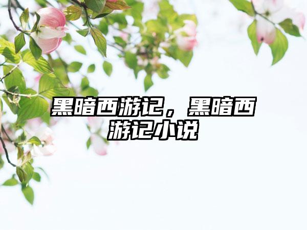 黑暗西游记，黑暗西游记小说