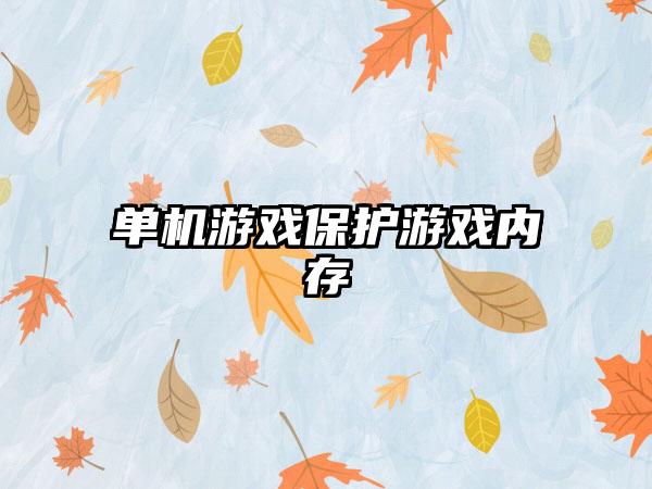 单机游戏保护游戏内存