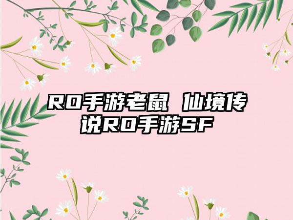 RO手游老鼠 仙境传说RO手游SF