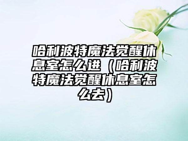 哈利波特魔法觉醒休息室怎么进（哈利波特魔法觉醒休息室怎么去）