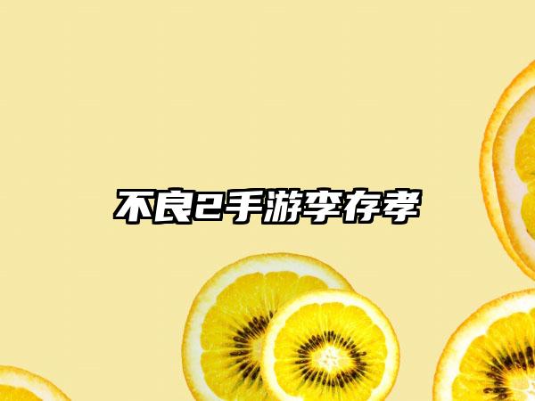 不良2手游李存孝