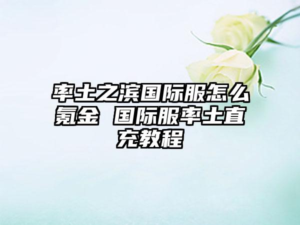 率土之滨国际服怎么氪金 国际服率土直充教程