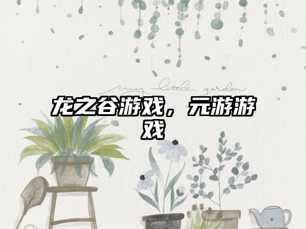 龙之谷游戏，元游游戏