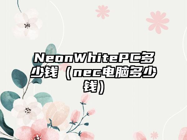 NeonWhitePC多少钱（nec电脑多少钱）