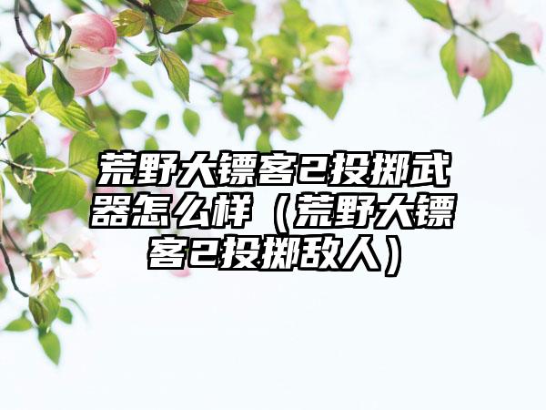 荒野大镖客2投掷武器怎么样（荒野大镖客2投掷敌人）