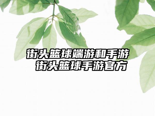 街头篮球端游和手游 街头篮球手游官方