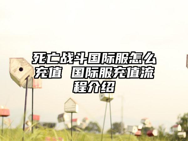 死亡战斗国际服怎么充值 国际服充值流程介绍