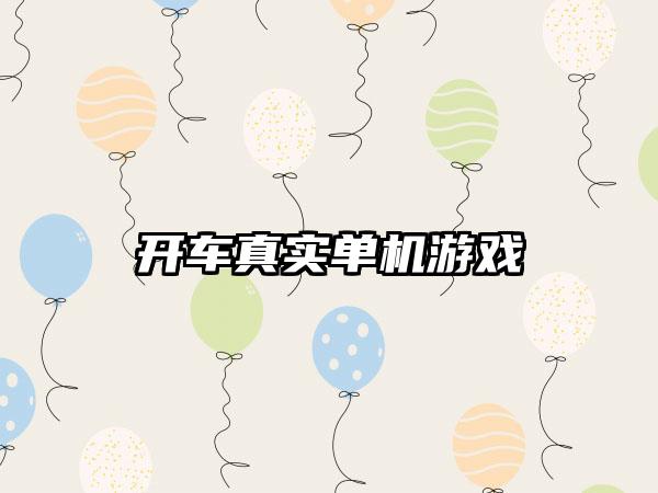 开车真实单机游戏