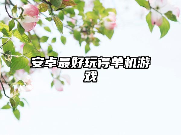 安卓最好玩得单机游戏