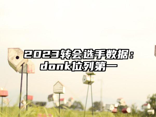 2023转会选手数据：donk位列第一