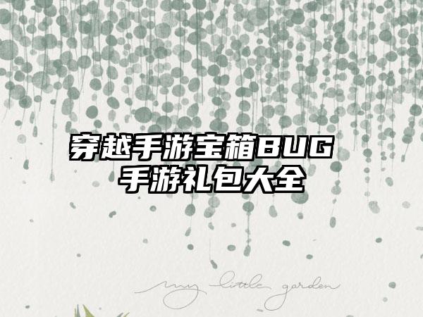 穿越手游宝箱BUG 手游礼包大全