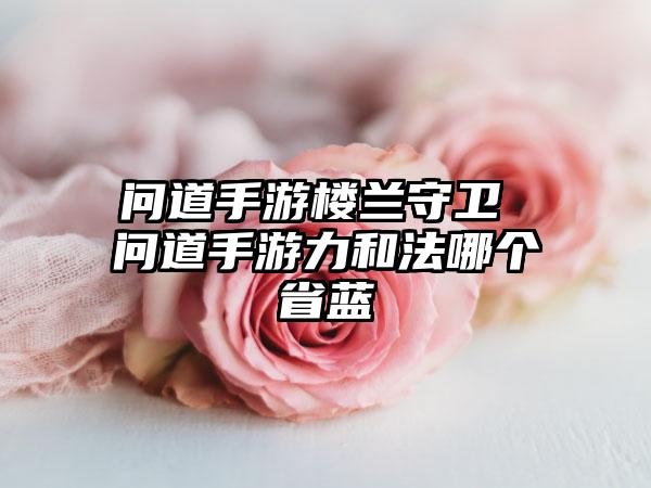 问道手游楼兰守卫 问道手游力和法哪个省蓝