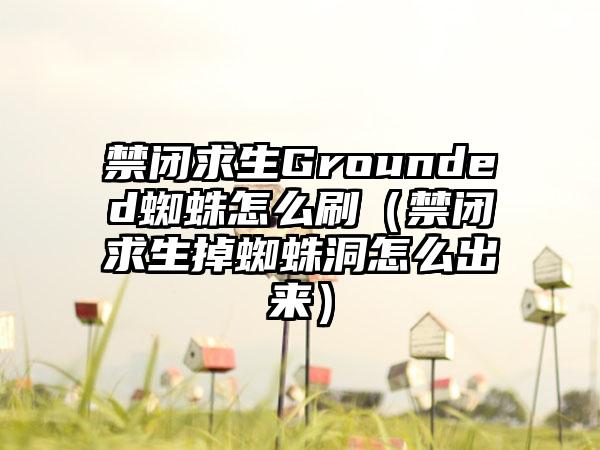 禁闭求生Grounded蜘蛛怎么刷（禁闭求生掉蜘蛛洞怎么出来）