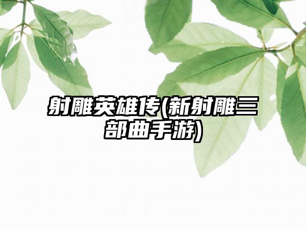 射雕英雄传(新射雕三部曲手游)