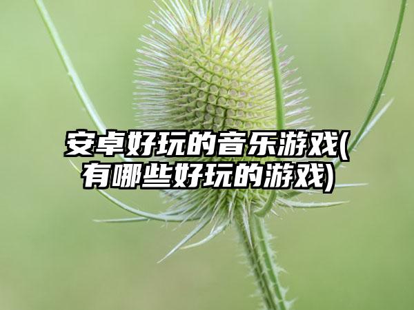 安卓好玩的音乐游戏(有哪些好玩的游戏)