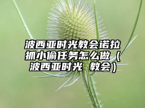 波西亚时光教会诺拉抓小偷任务怎么做（波西亚时光 教会）