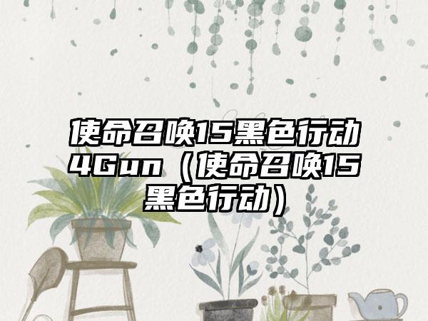 使命召唤15黑色行动4Gun（使命召唤15黑色行动）