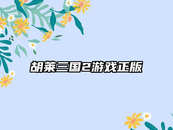 胡莱三国2游戏正版