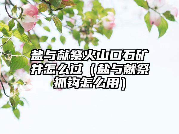 盐与献祭火山口石矿井怎么过（盐与献祭抓钩怎么用）