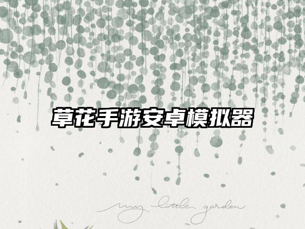 草花手游安卓模拟器