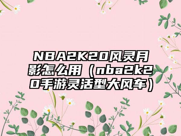 NBA2K20风灵月影怎么用（nba2k20手游灵活型大风车）