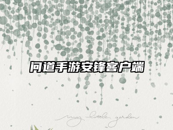 问道手游安锋客户端