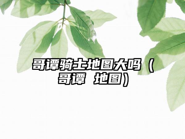 哥谭骑士地图大吗（哥谭 地图）