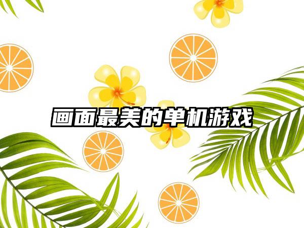 画面最美的单机游戏