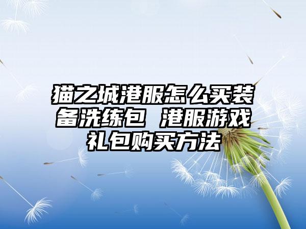 猫之城港服怎么买装备洗练包 港服游戏礼包购买方法