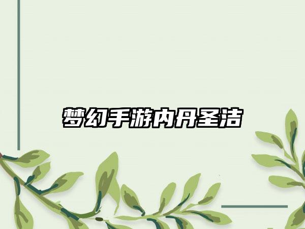 梦幻手游内丹圣洁