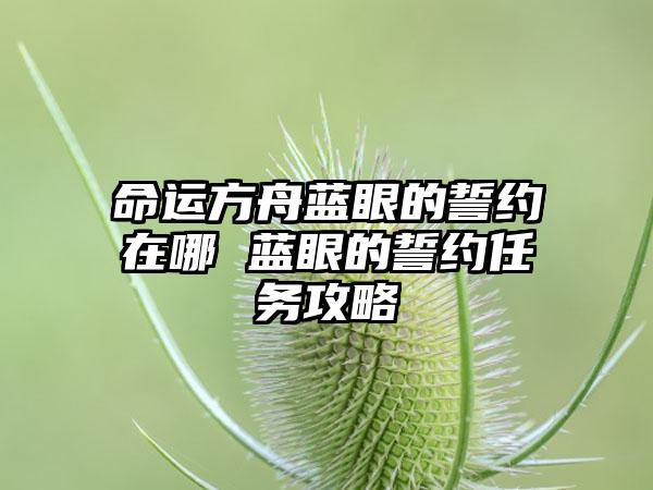 命运方舟蓝眼的誓约在哪 蓝眼的誓约任务攻略
