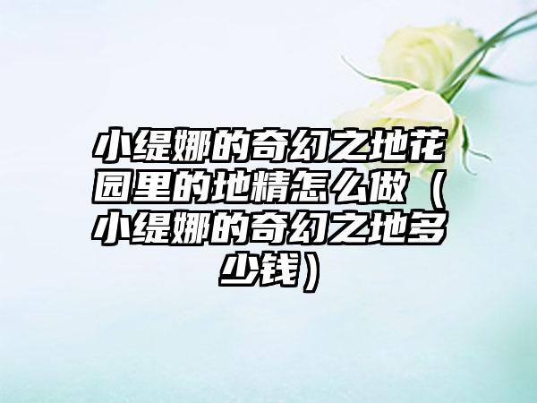 小缇娜的奇幻之地花园里的地精怎么做（小缇娜的奇幻之地多少钱）