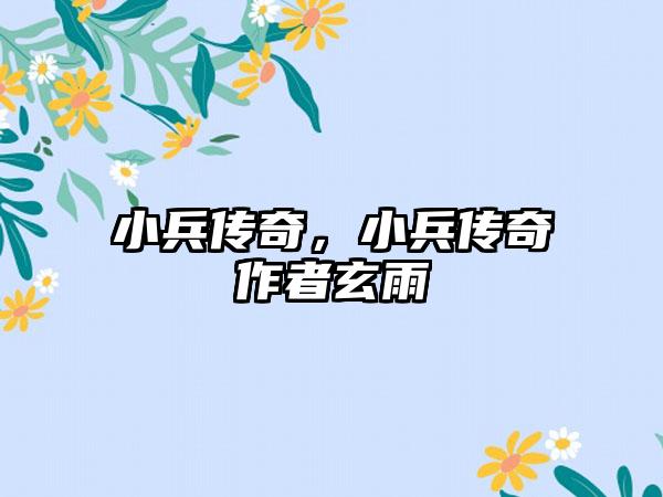 小兵传奇，小兵传奇作者玄雨