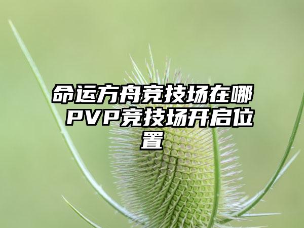 命运方舟竞技场在哪 PVP竞技场开启位置