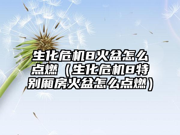 生化危机8火盆怎么点燃（生化危机8特别厢房火盆怎么点燃）