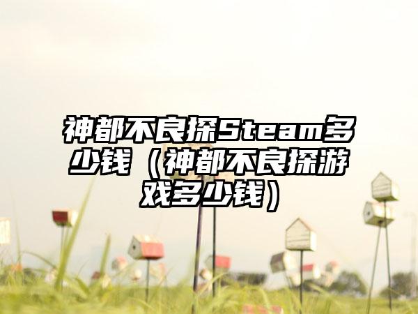 神都不良探Steam多少钱（神都不良探游戏多少钱）
