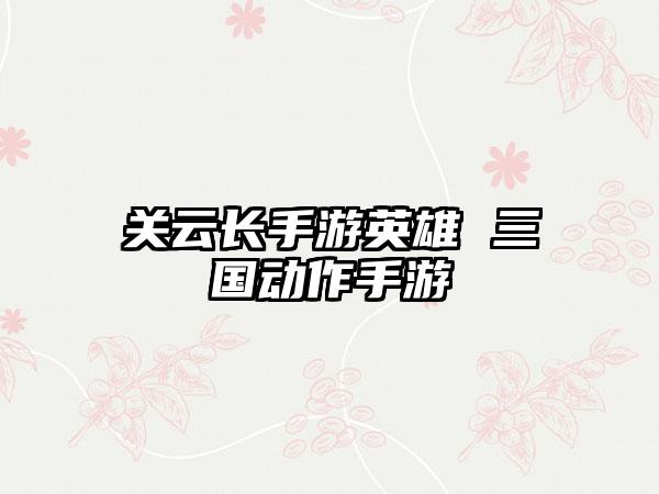 关云长手游英雄 三国动作手游
