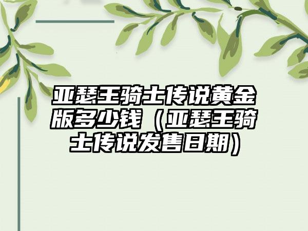 亚瑟王骑士传说黄金版多少钱（亚瑟王骑士传说发售日期）