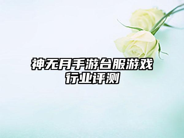 神无月手游台服游戏行业评测